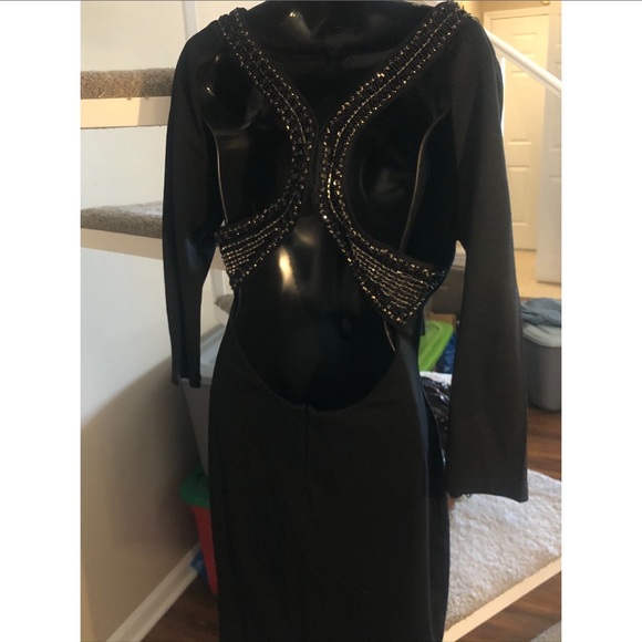 NWOT ASOS Design Petite BodyCon Embellished Open Back Dress - Picture 6 of 10